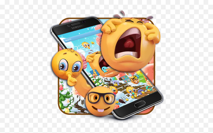 Emoji Cute Yellow Face Expression Theme - Google Iphone,Pondering Emoji
