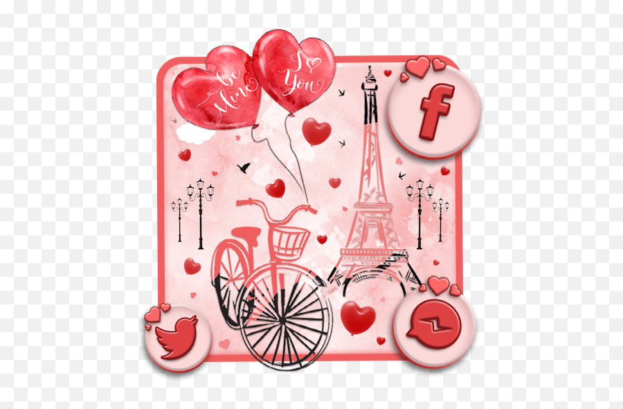 Eiffel Tower Love Themes Hd Wallpapers 3d Icons 10 Apk For - Torre Eiffel Con Globos Emoji,Ios 9.0.1 Emojis