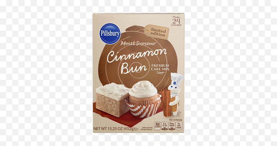 Pillsbury Moist Supreme Cinnamon Bun - Cinnamon Roll Cake Mix Emoji,Cinnamon Roll Emoji