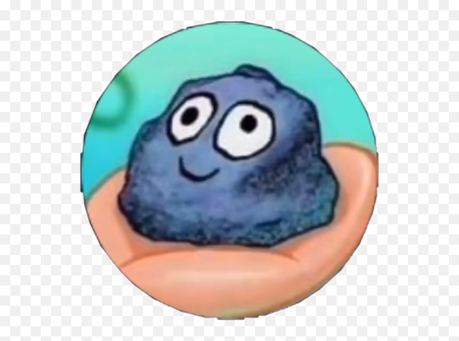 Rock Spongebob Cute Funny Sticker - Aesthetic Pet Rock Emoji,Fish Cake Emoji