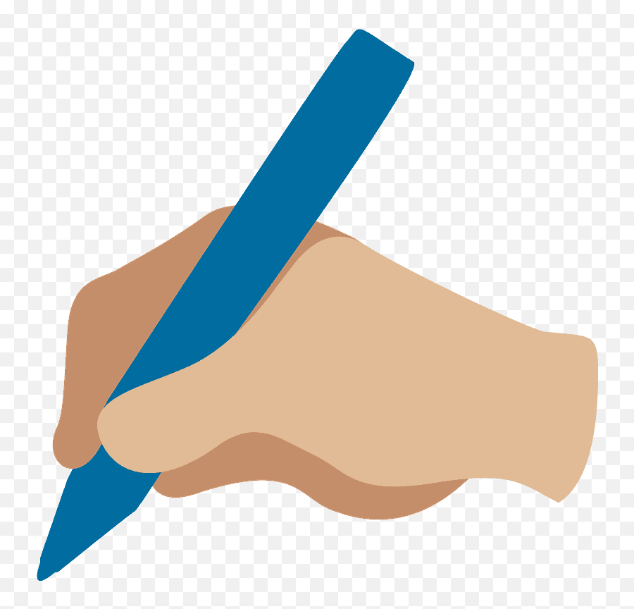 Writing Hand Emoji Clipart - Escribir Emoji,Emoji Writer