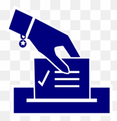Vector Graphics Of Ballot Box With Ladies Hand Putting In A - Transparent Background Voting Clipart Emoji