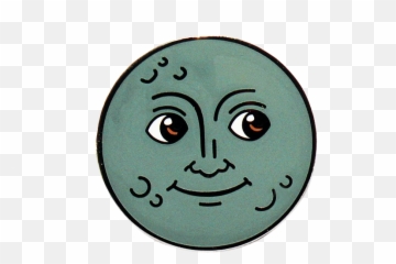 Moon Emoji Pin - Green