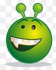 Alien Smiley Design Monster Symbol - Smiley Green Alien Emoji,Laughing Emoji