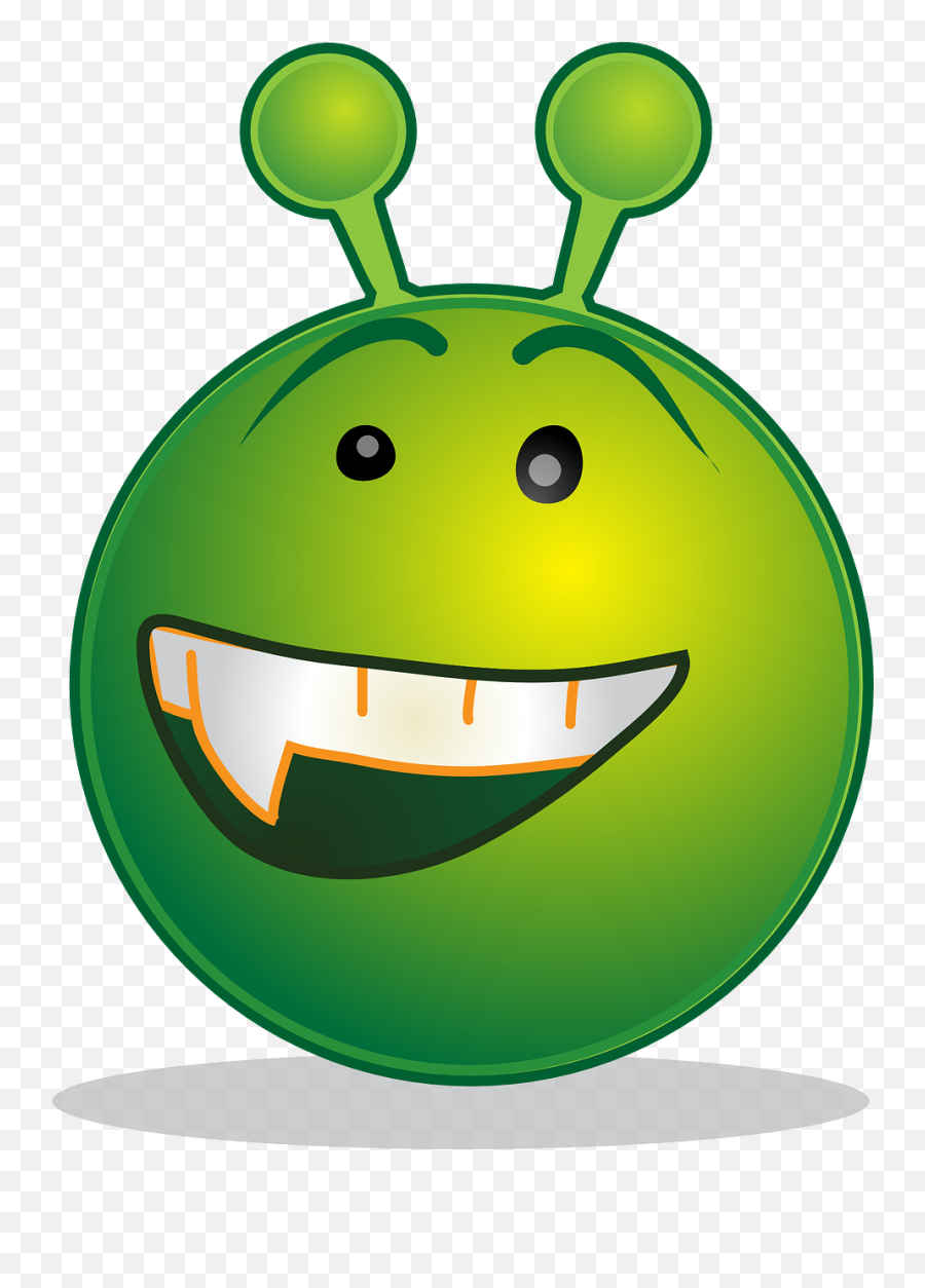 Alien Smiley Design Monster Symbol - Smiley Green Alien Emoji,Laughing Emoji