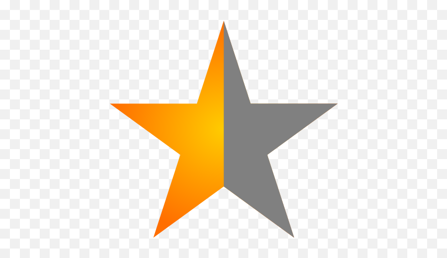 Star Half - Half Star Png Emoji,Fire Emoji Transparent Png