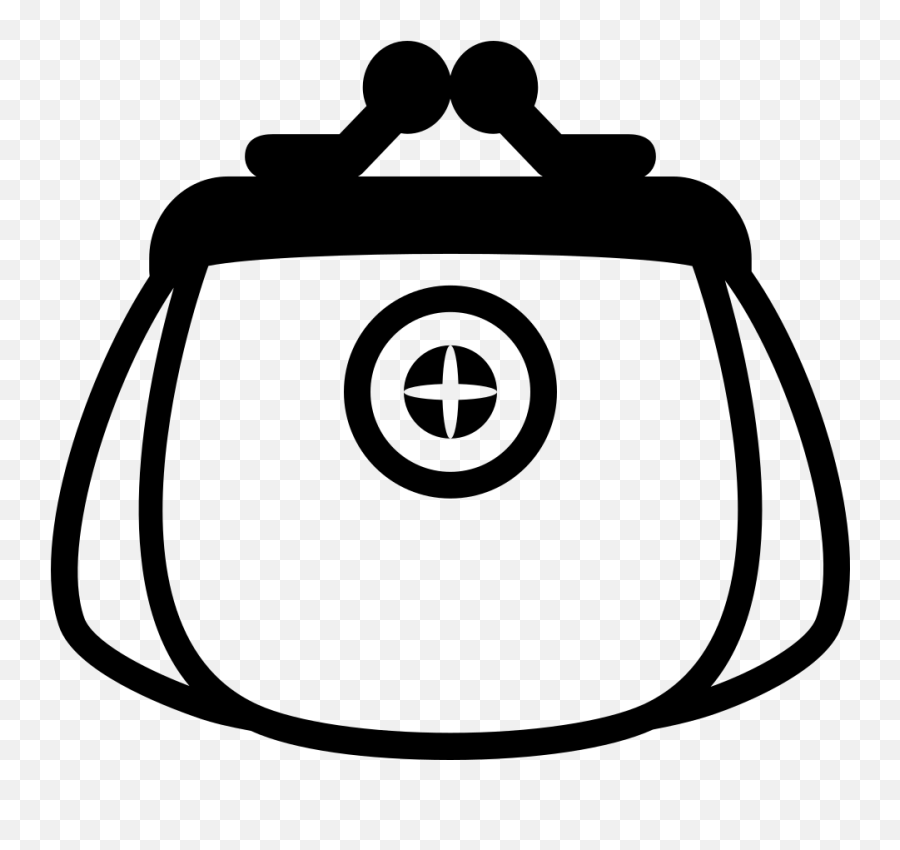 Emojione Bw 1f45b - Circle Emoji,Bag Emoji