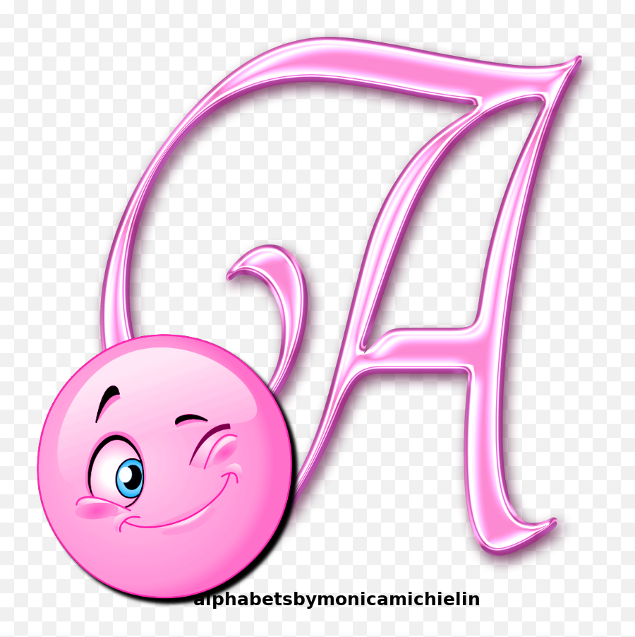 Soft Pink Smile Alphabet Emoji - Cartoon,Soft Emoji