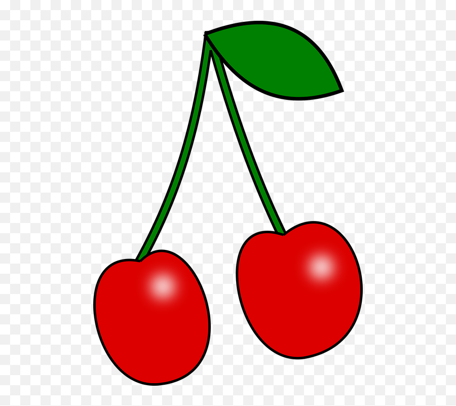 Free Cherry Fruit Vectors - Clip Art Red Cherry Emoji,Cherry Blossom Emoticon