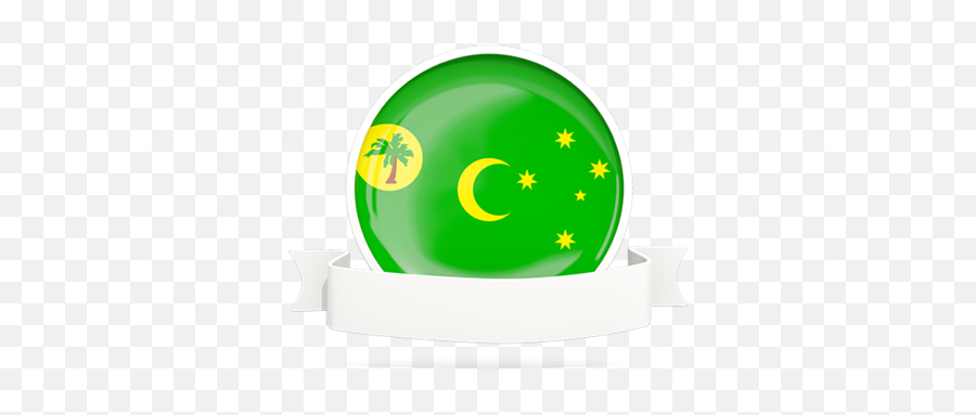 Illustration Of Flag Of Cocos Islands - Earth Emoji,Ribbon Emoticon