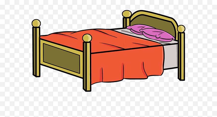 How To Draw A Bed - Really Easy Drawing Tutorial Bed Drawing Emoji,Emoji Bedding