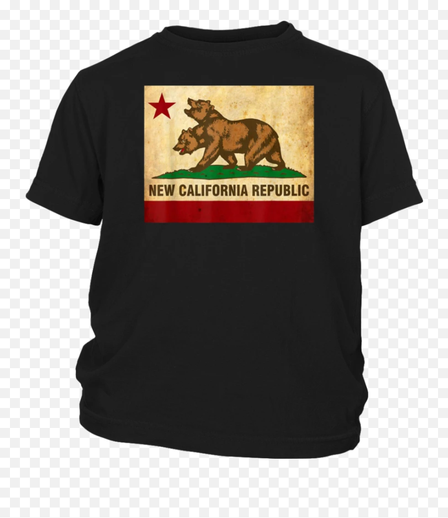 New California Republic T - Shirt Black Metal Against Antifa Shirt Emoji,California Emoji