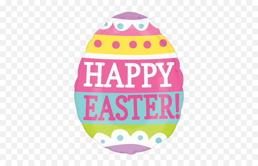 25 Large Easter Egg Balloon - Happy Easter Balloon Emoji,Happy Easter Emoji