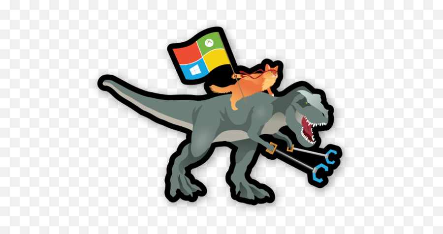 Windows Ninja Cat T - Rex With Images Ninja Cats Cool Microsoft Windows Emoji,Trex Emoji