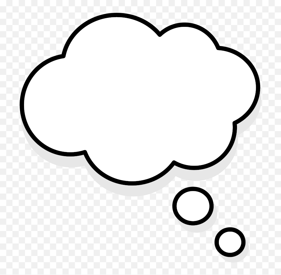 Thinking Cloud Free Download On Clipartmag - Thought Bubble White Outline Png Emoji,Clouds Emoji