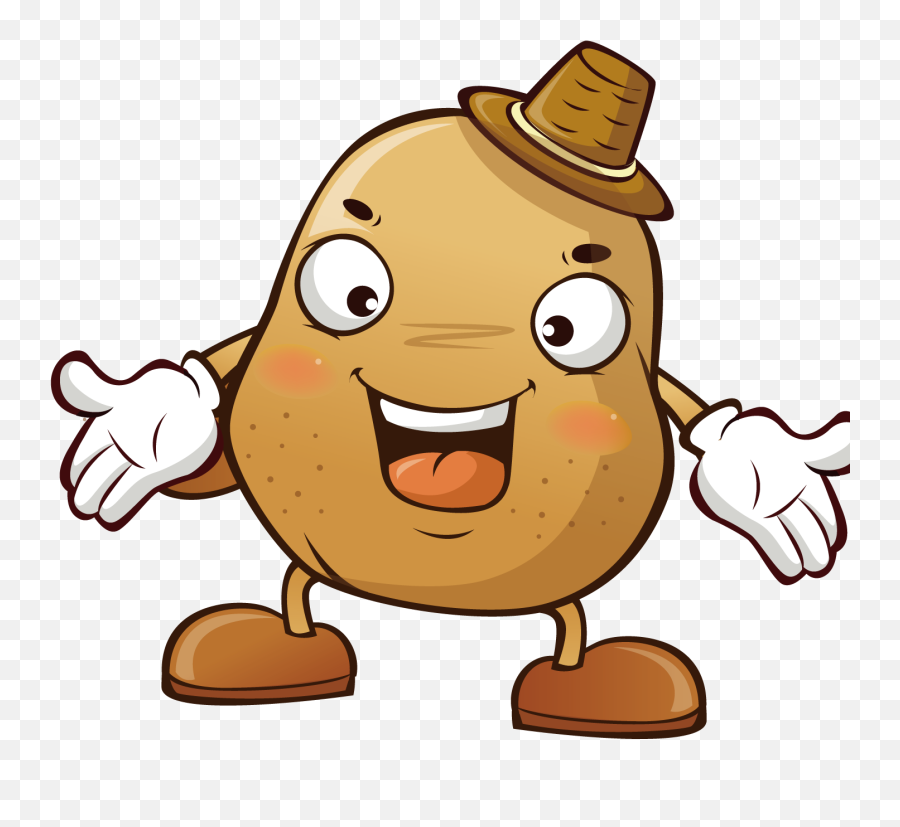 Transparent Baked Potato Clipart - Potato Cartoon Png Emoji,Baked Potato Emoji