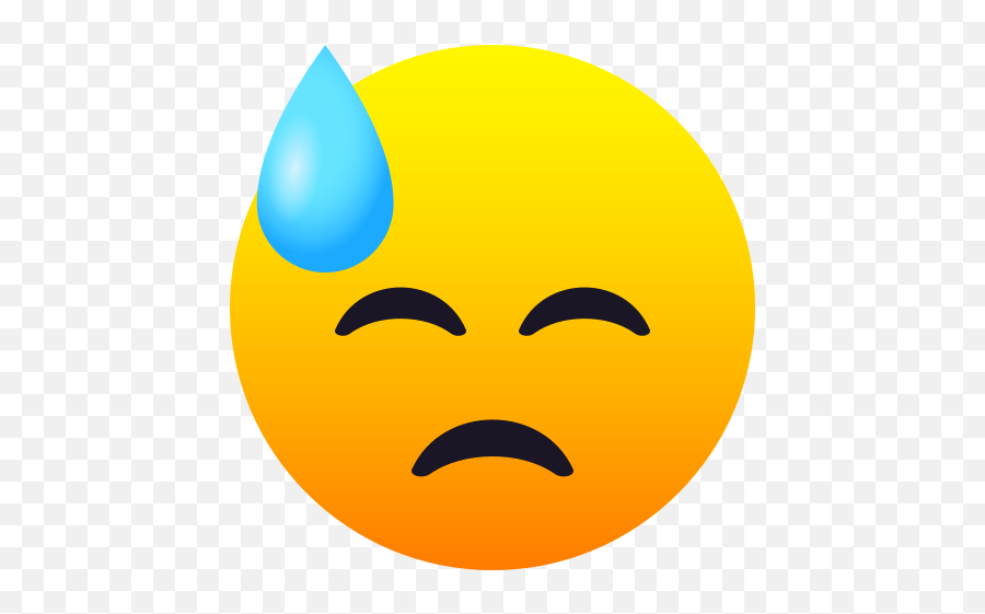 Emoji Face Down Sweaty To Copy - Downcast Face With Sweat Emoji,Sweat Emoji
