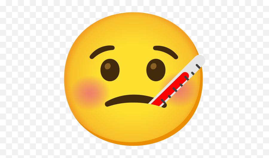Face With Thermometer Emoji - Face With Thermometer Emoji Google,Sick Face Emoji