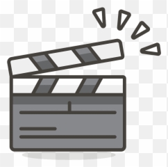 Clapper Board Emoji Clipart - Clapperboard