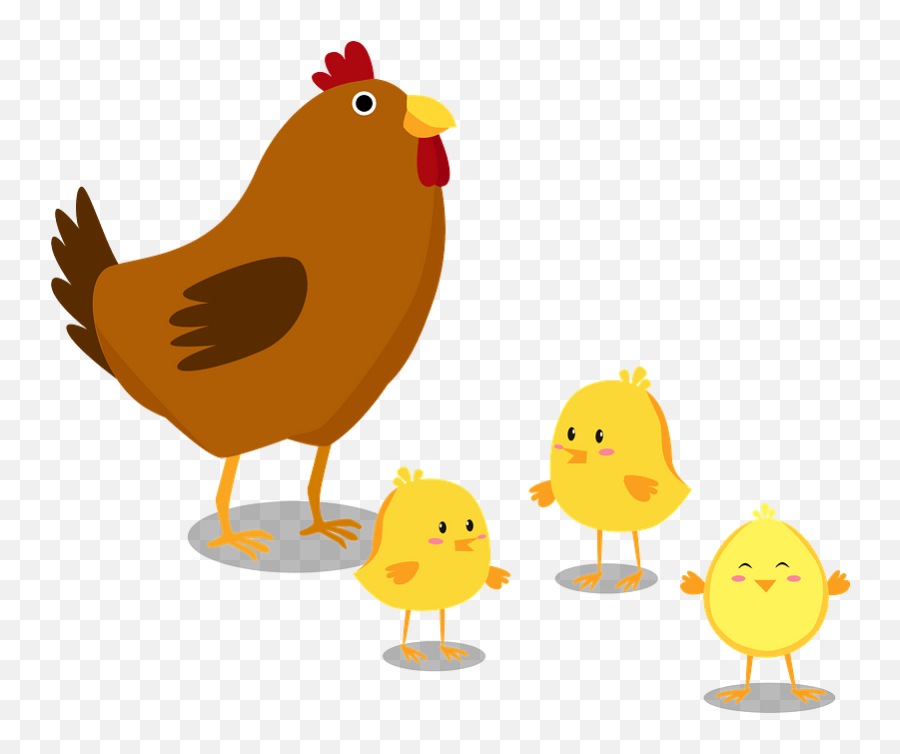 Chick And Chickens Clipart - Happy Emoji,Hen Emoji