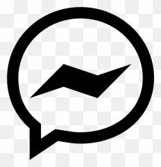 Messenger Logo Png - Download Messenger Logo Black And White Black Facebook Messenger Icon Png Emoji,Speech Bubble Emoticon
