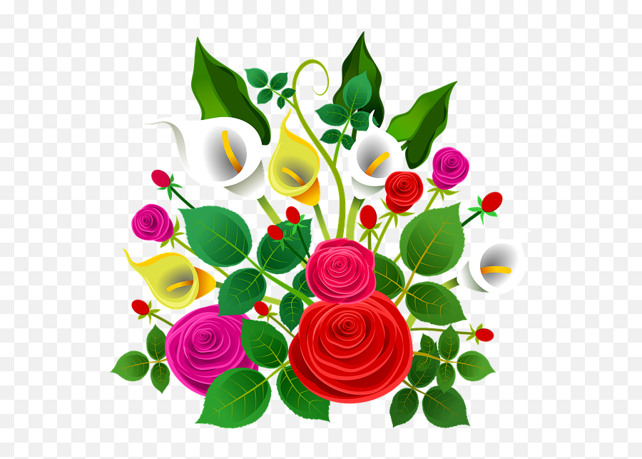Illustration Flowers Bouquet - Garden Roses Emoji,Bouquet Of Flowers Emoji