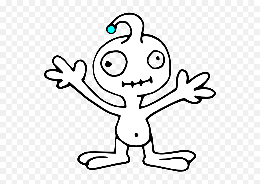 Alien Drawing - Alien Outline Clipart Emoji,Alien In A Box Emoji
