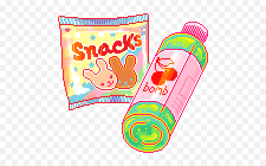 Snack Kawaii Pixel Cute Aesthetic - Transparent Cute Pixel Png Emoji,Emoji Snacks