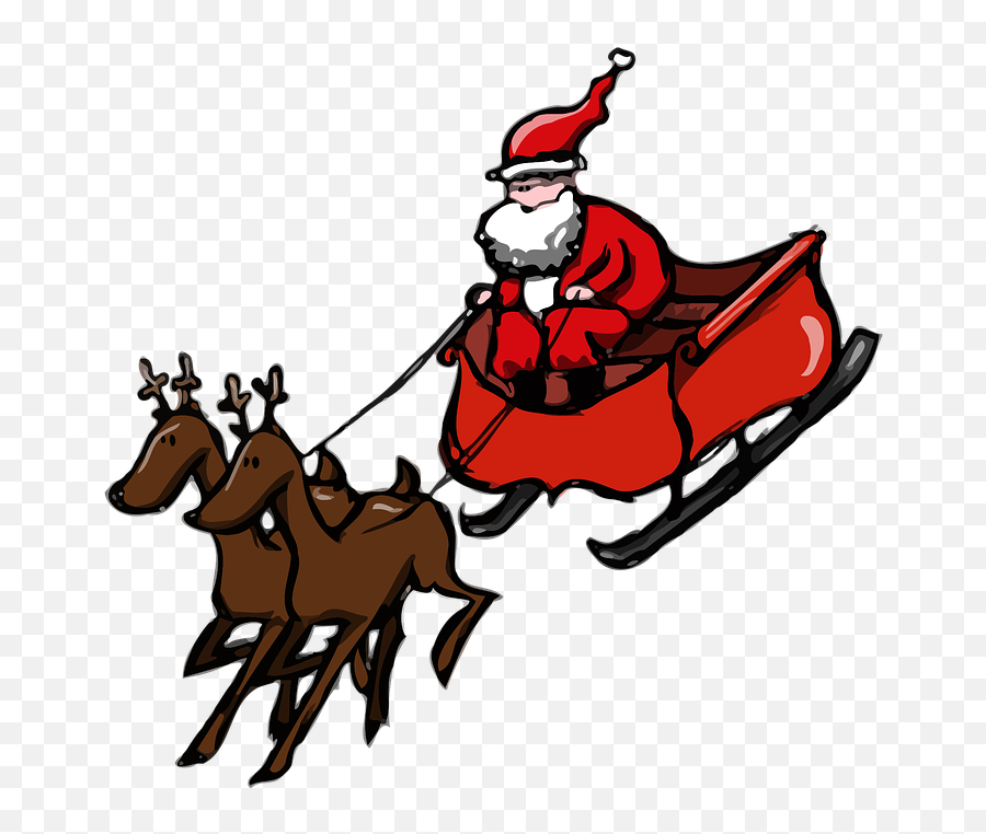 Santa Claus Christmas Vectors - Kaledu Senelio Roges Su Elniais Emoji,Merry Christmas Emoticon
