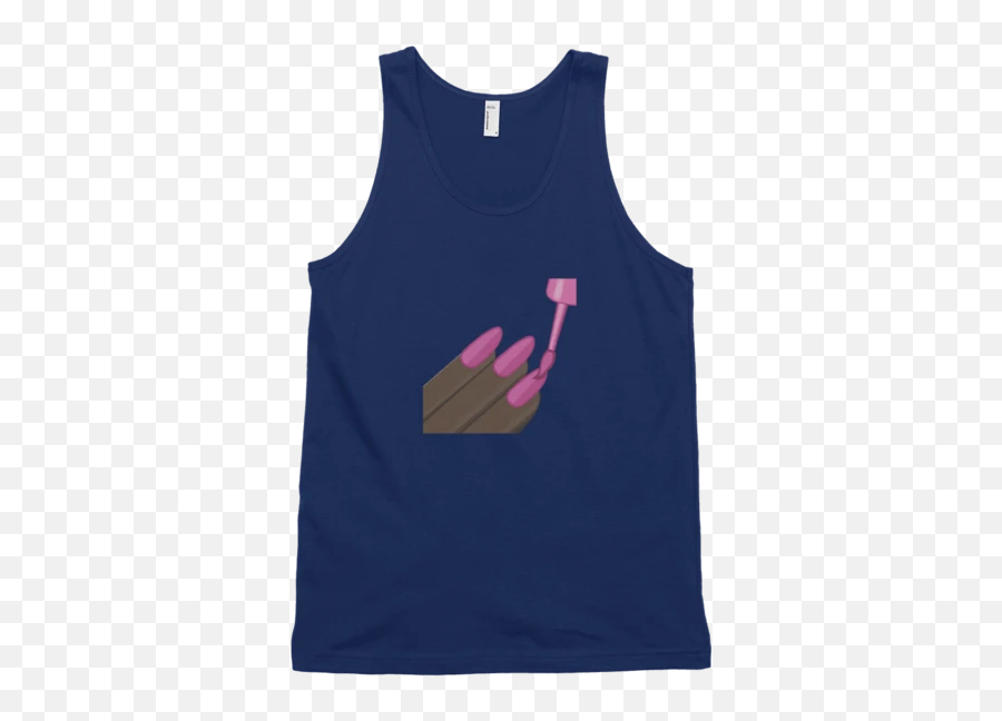 Dark Nail Polish Emoji Top - Sleeveless Shirt,Flipping Finger Emoji