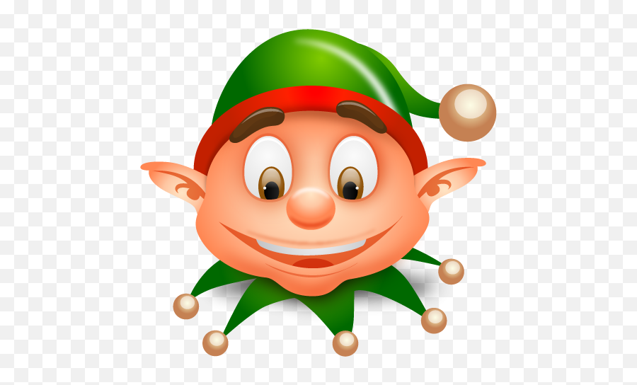 Elf Christmas Icon - Elf Face Clip Art Emoji,Elf Emoji