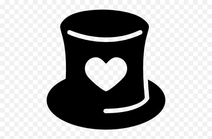 Heart Top - Hat With A Heart Emoji,Top Hat Emoji