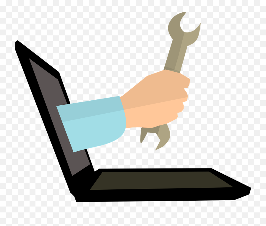 Computer Hand Help Laptop Helping - Fix Computer Png Emoji,Windows Emoji Keyboard