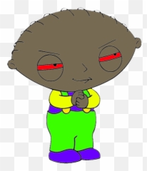 Black Stewie Griffin Clipart - Face Emoji