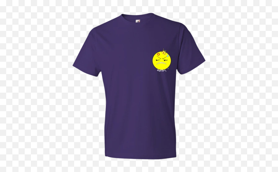 White Logo Mens Short Sleeve Workshirt Emoji,Salty Emoticon