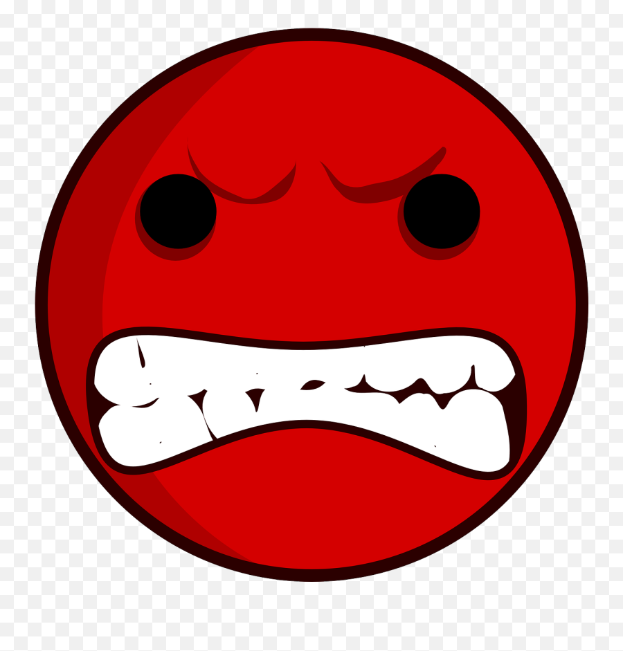 Smiley Angry Furious Unhappy Face - Clipart Angry Face Emoji,Angry Emoji