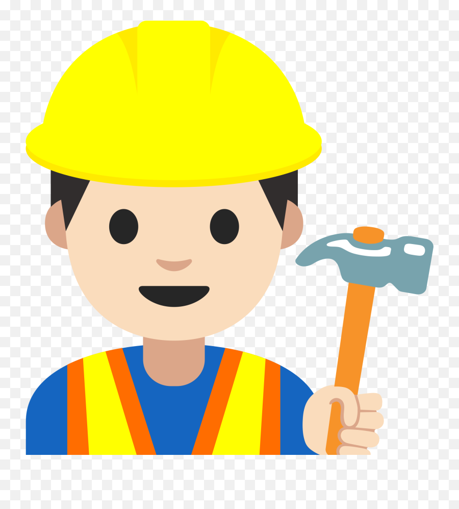 Open - Operaio Emoticon Clipart Full Size Clipart Construction Worker Emoji Transparent,Cardinal Emoji