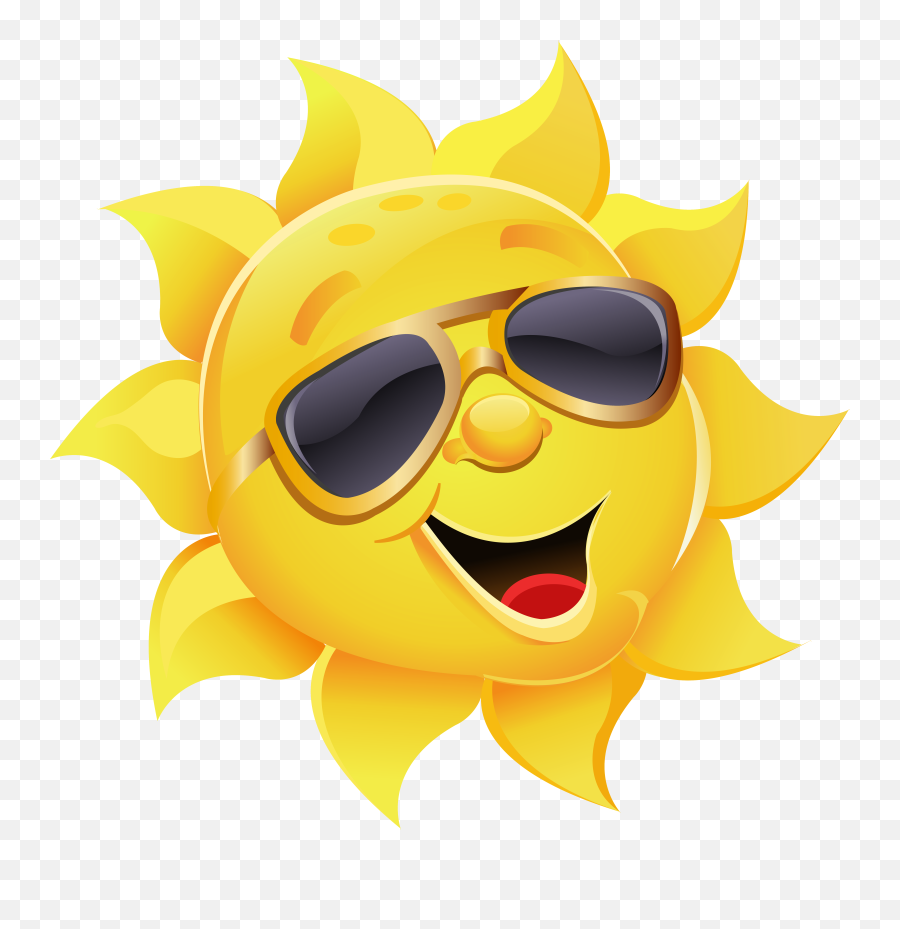 Sun Emoji Sun With Sunglasses Clip On Sunglasses - Sun With Glasses Emoji,Sunglasses Emoji