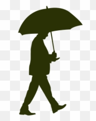 Man walking with umbrella 7 - Transparent PNG u0026 SVG vector file Walking With Umbrella Silhouette Emoji