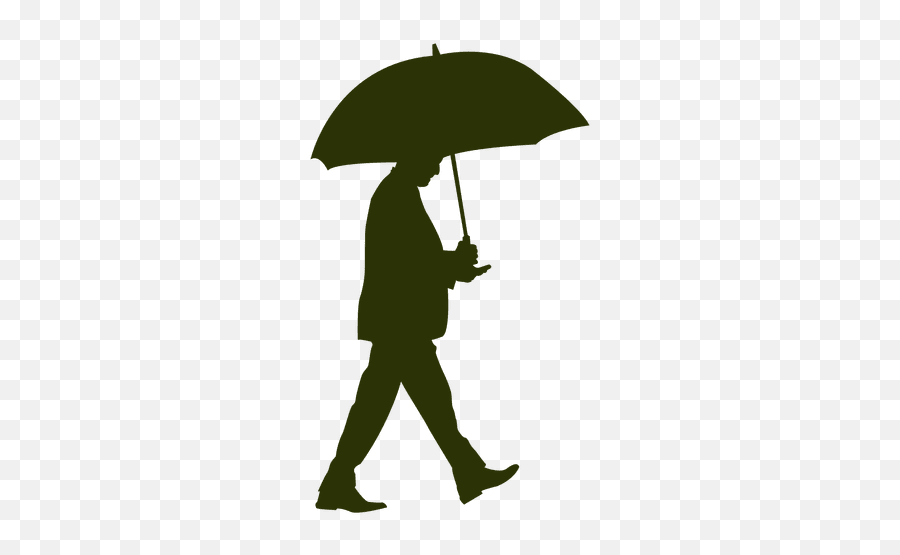 Man Walking With Umbrella 7 - Transparent Png U0026 Svg Vector File Walking Man With Umbrella Silhouette Emoji,Umbrella Emoticon