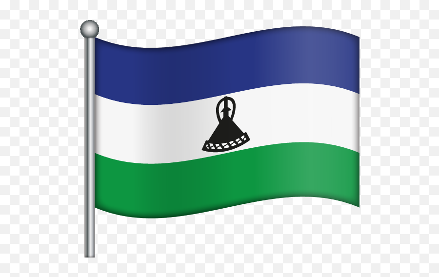 Lesotho Flag Emoji - Vertical,Emoji Flag