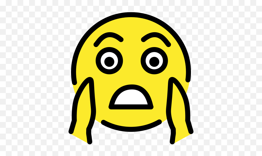 Face Screaming In Fear - Smiley Emoji,Screaming Emoticon
