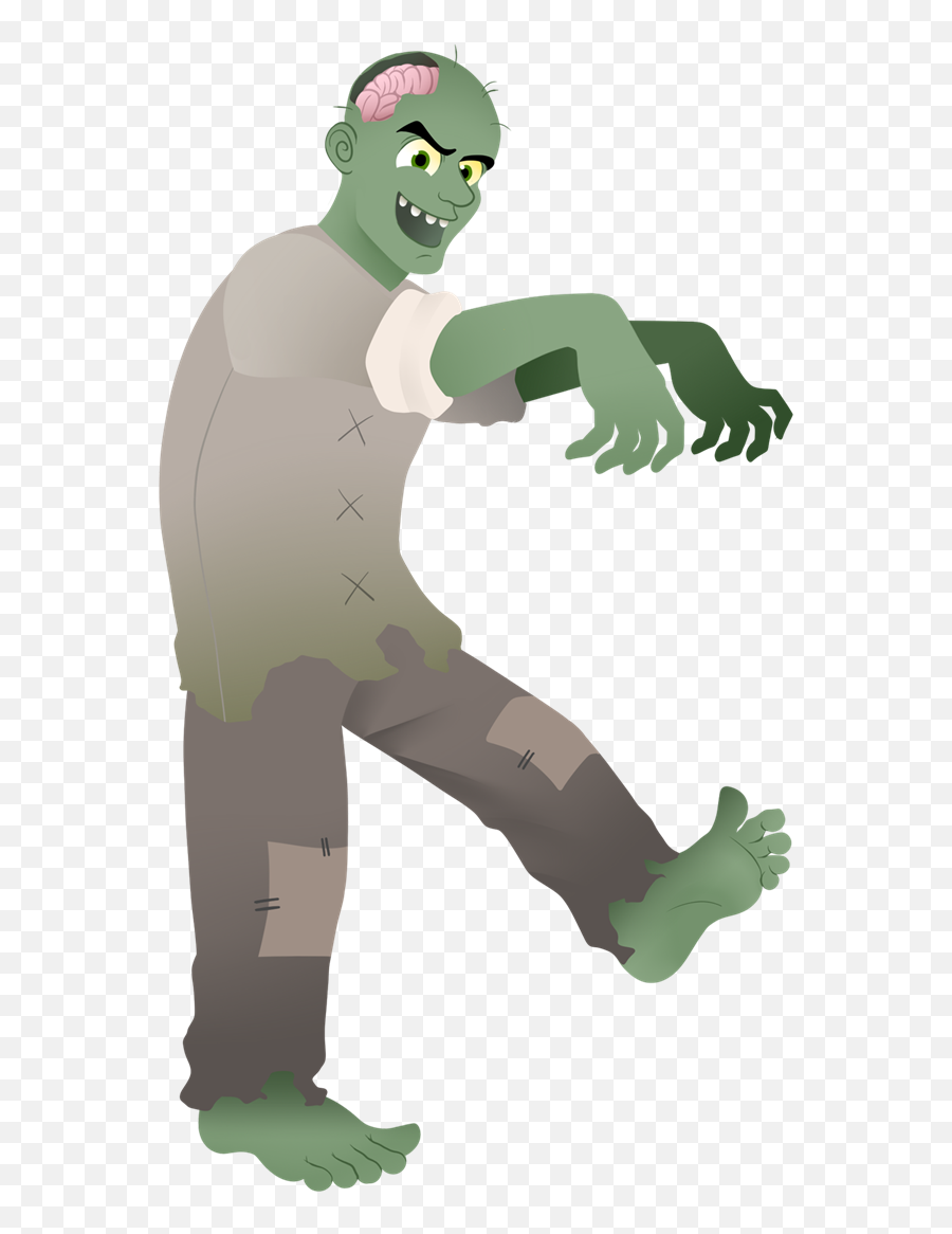 Zombie Free To Use Clip Art 2 - Zombie Walking Clipart Emoji,Zombie Emoji Png