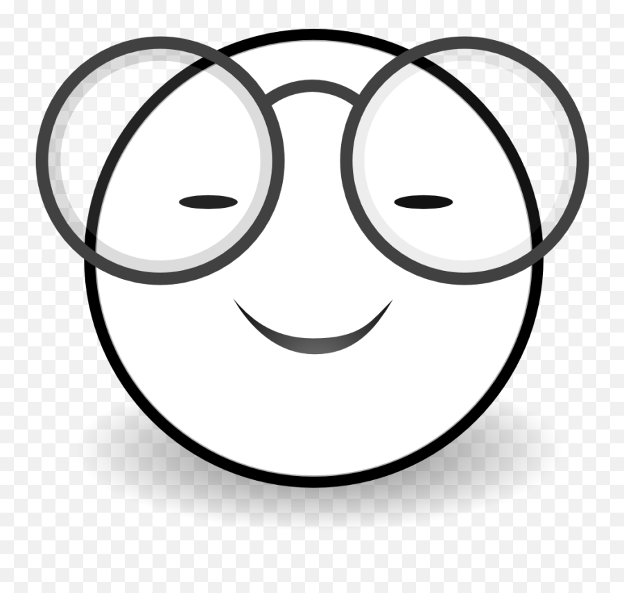 Nerd Emoji Clipart Black And White - Smiley Faces Clipart Black And White,Nerd Emoji