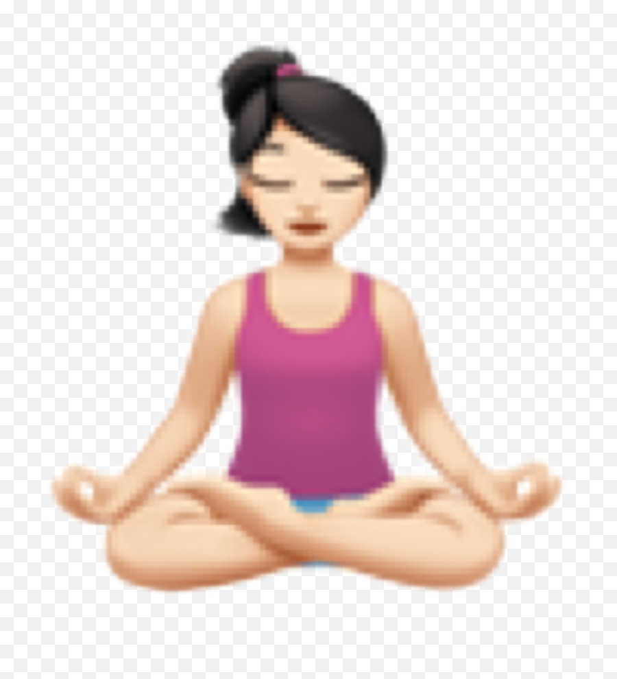 Emoji Meditation Girl Hobby Entspannung Yoga Freetoedit - Yoga Girl Emoji,Meditation Emoji