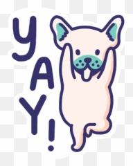 Celebrate French Bulldog Sticker By - French Bulldog Clipart Gif Emoji,French Bulldog Emoji