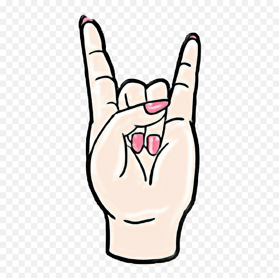 Girl Power Girlpower Rock Cool Emoji Stickers Sticker - Emoji Girl Power,Rock Hand Emoji
