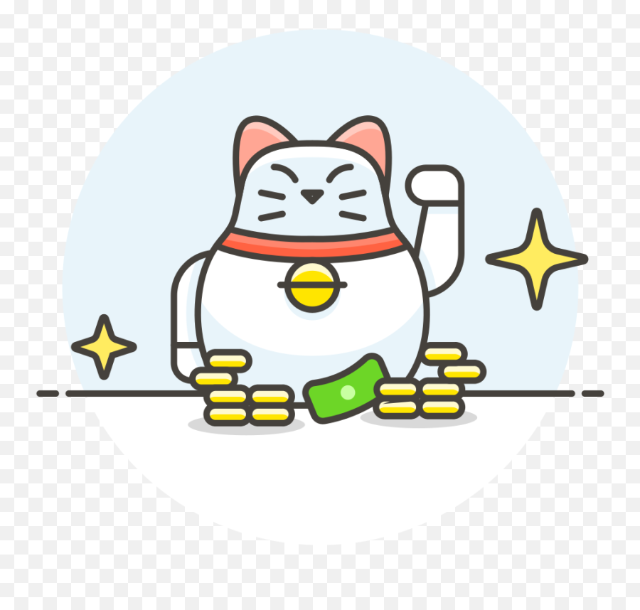 Lucky Cat Money Icon - Money Cat Png Emoji,Lucky Cat Emoji