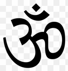 Black Om Png - Hindu Symbol Emoji,Om Symbol Emoji