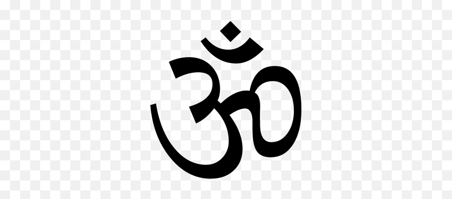 Black Om Png - Hindu Symbol Emoji,Om Symbol Emoji